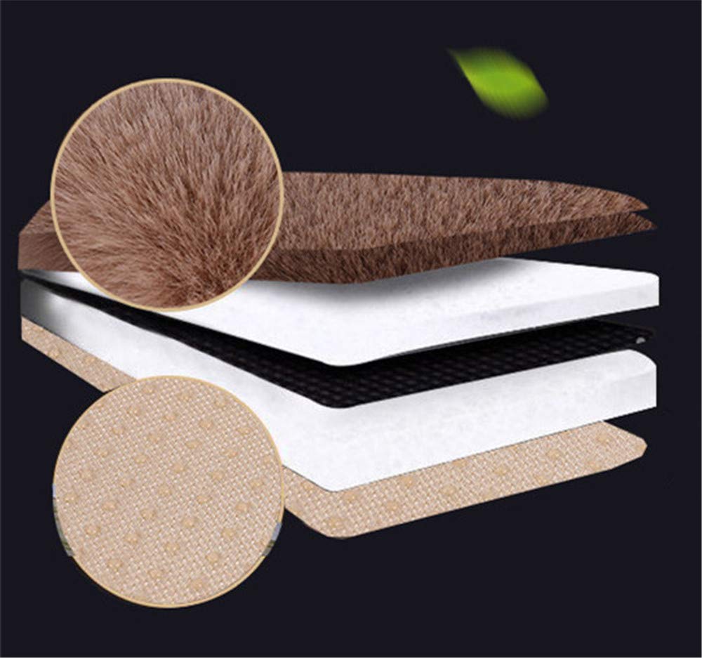 Universal Auto Sitzbezug Autositzauflage Sitzkissen Lammfell Sitzauflage Stuhlauflage Schaffell Kissen fürs Auto Rollstuhlauflage schön (Weinrot,3PCS)
