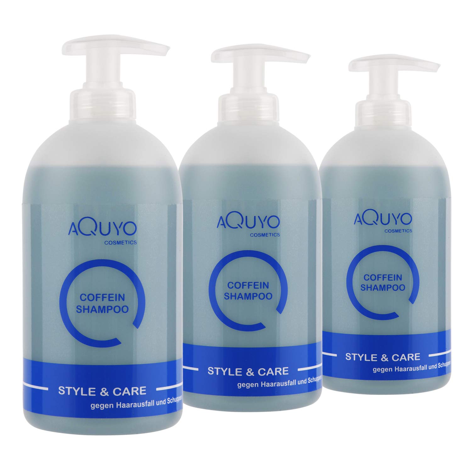 Coffein Shampoo gegen Haarausfall, fettiges Haar und Schuppen (3x 500ml) | Haarpflege mit Koffein, Zink und Biotin lindert Haarausfall und fördert das Haarwachstum | Haarshampoo bei Kopfhautjucken