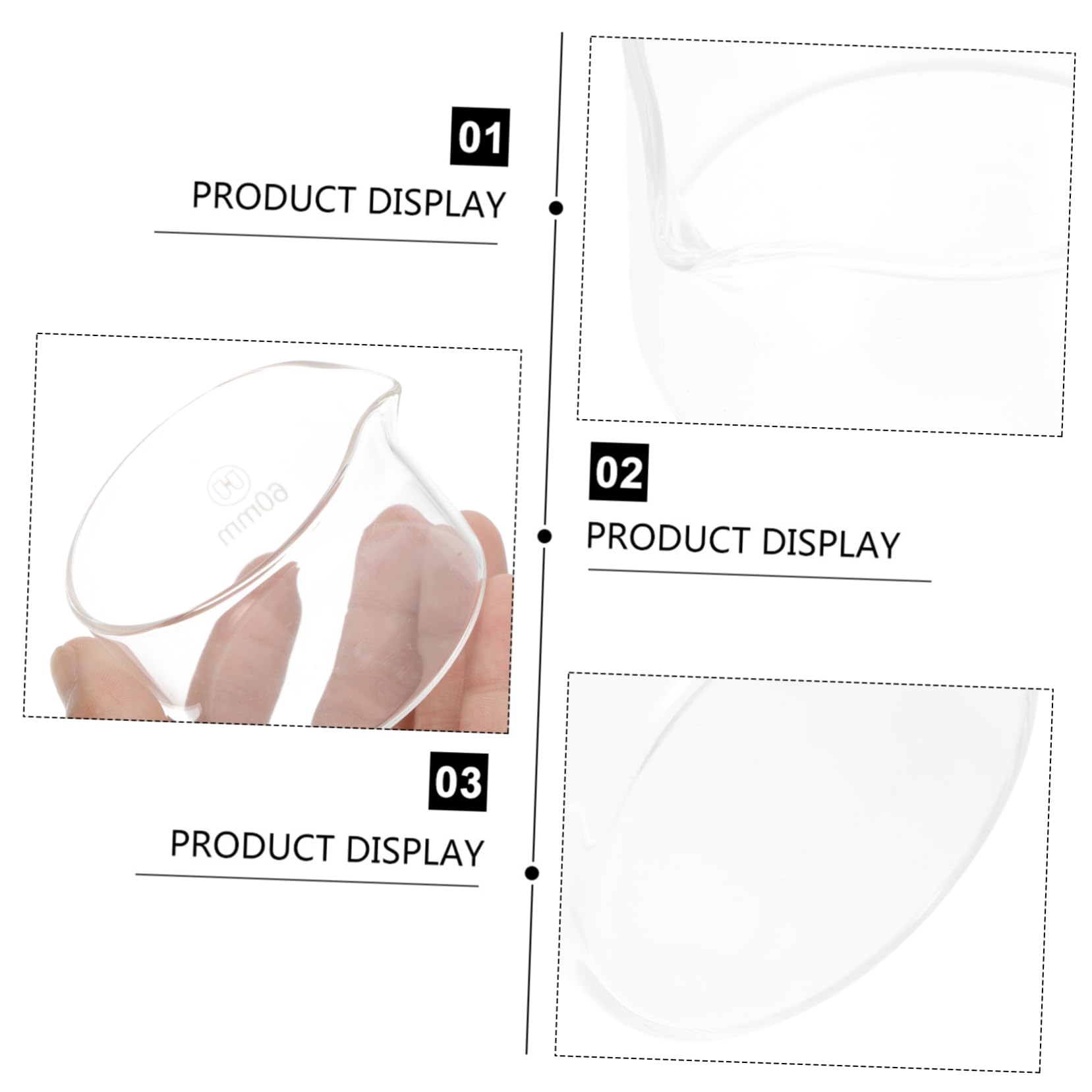 OSOLADY 60mm Flat Bottom Glass Crystallizing Dish Lizing Dish Evaporation Dish High Transparency for