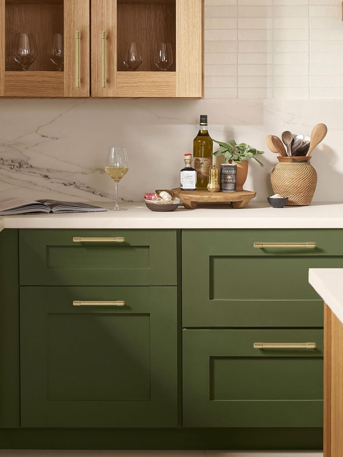 KHTUMEWARE-18APP Champagne Bronze Appliance Pulls CTC 18 in (457 mm) in Champagne Bronze — KHTUMEWARE