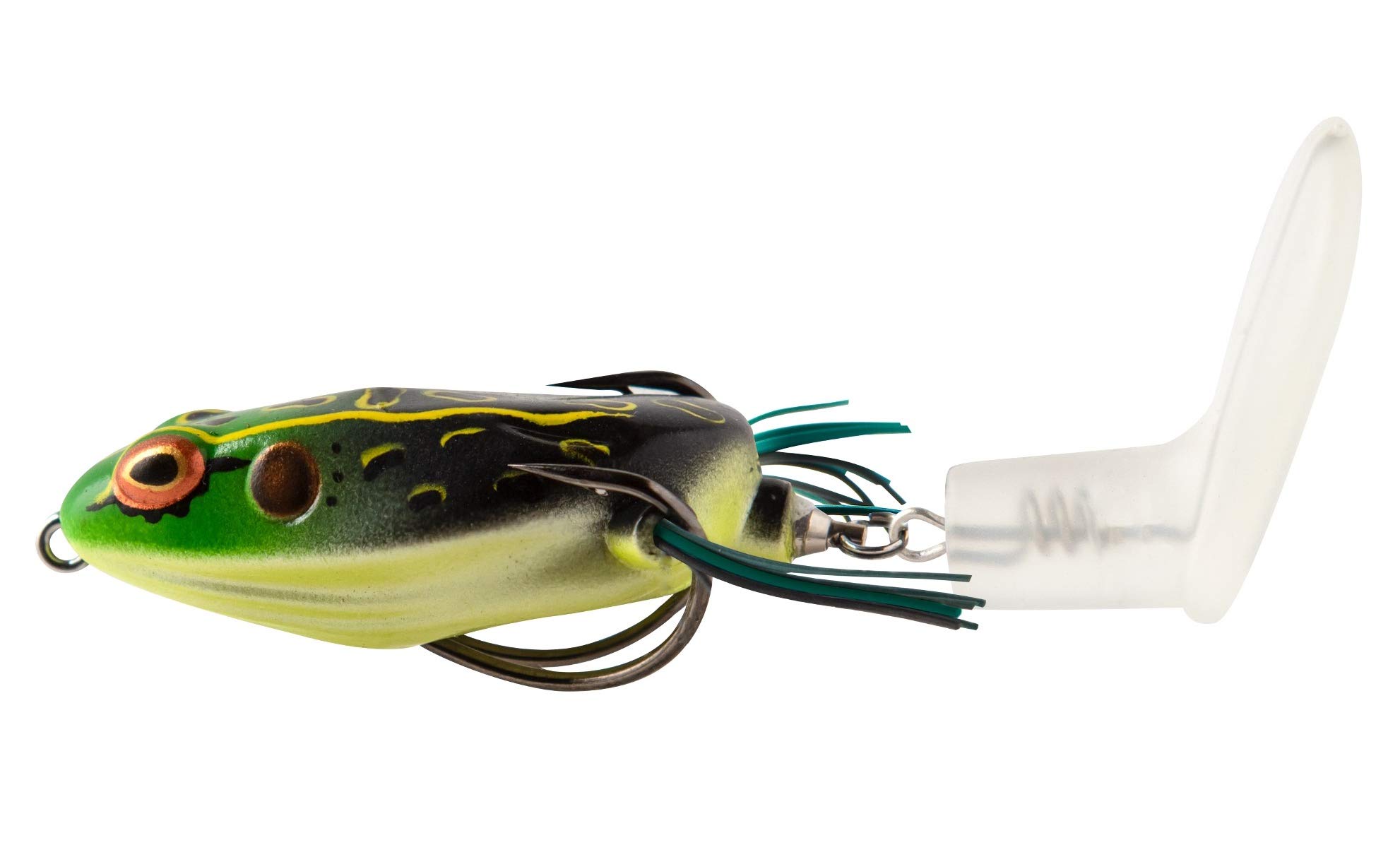Booyah Toad Runner Jr Topwater Bass Fishing Lure - Weedless Hollow Body Frog, Ole Smokey Color