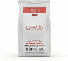Café Eufrásio Gourmet Moído 250g - Café Gourmet da Bahia, Torra Média, 100% Arábica