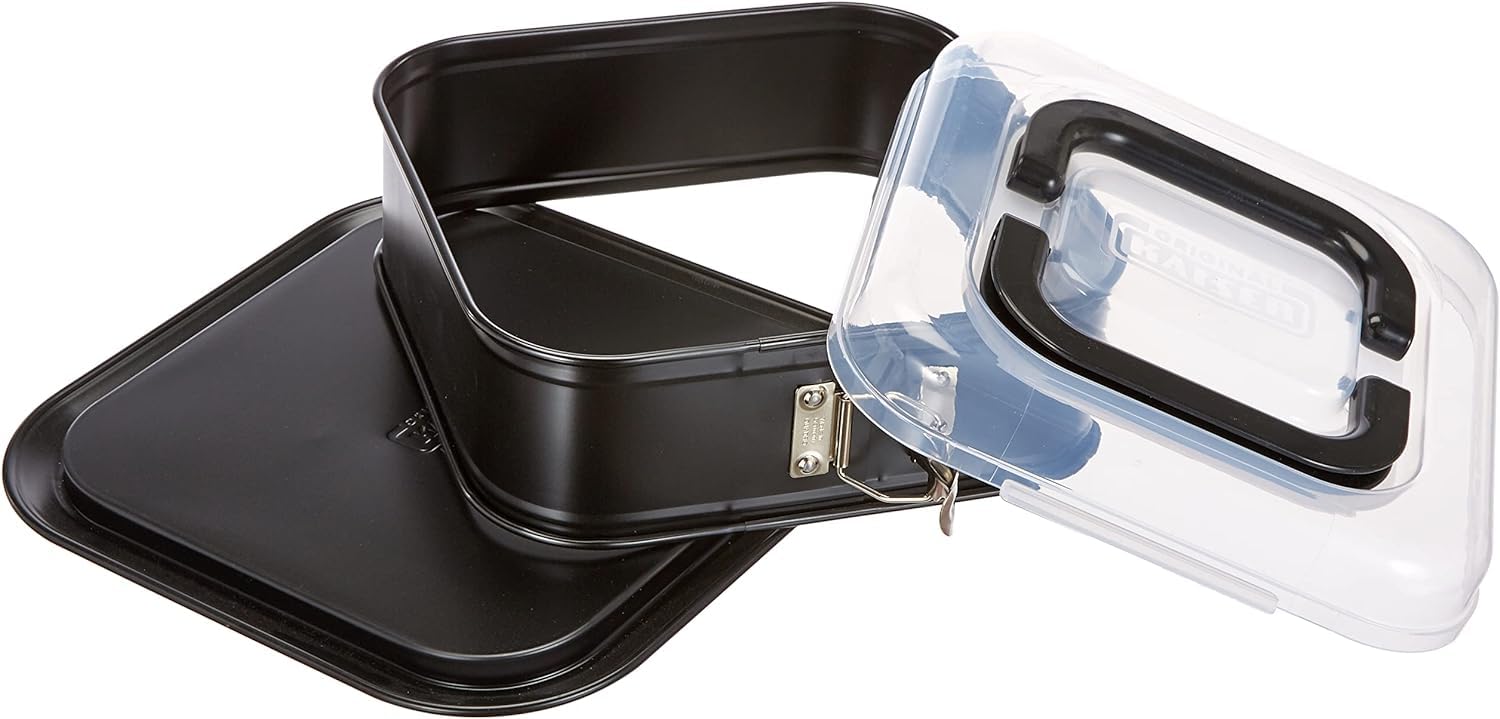 ORIGINAL KAISER | Inspiration Springformen Set DUO | 24 x 24 cm und 36 x 24 cm | quadratisch, rechteckig | inklusive Transporthaube mit klappbaren Griff | ideal für Tiramisu, Kuchen oder Torten