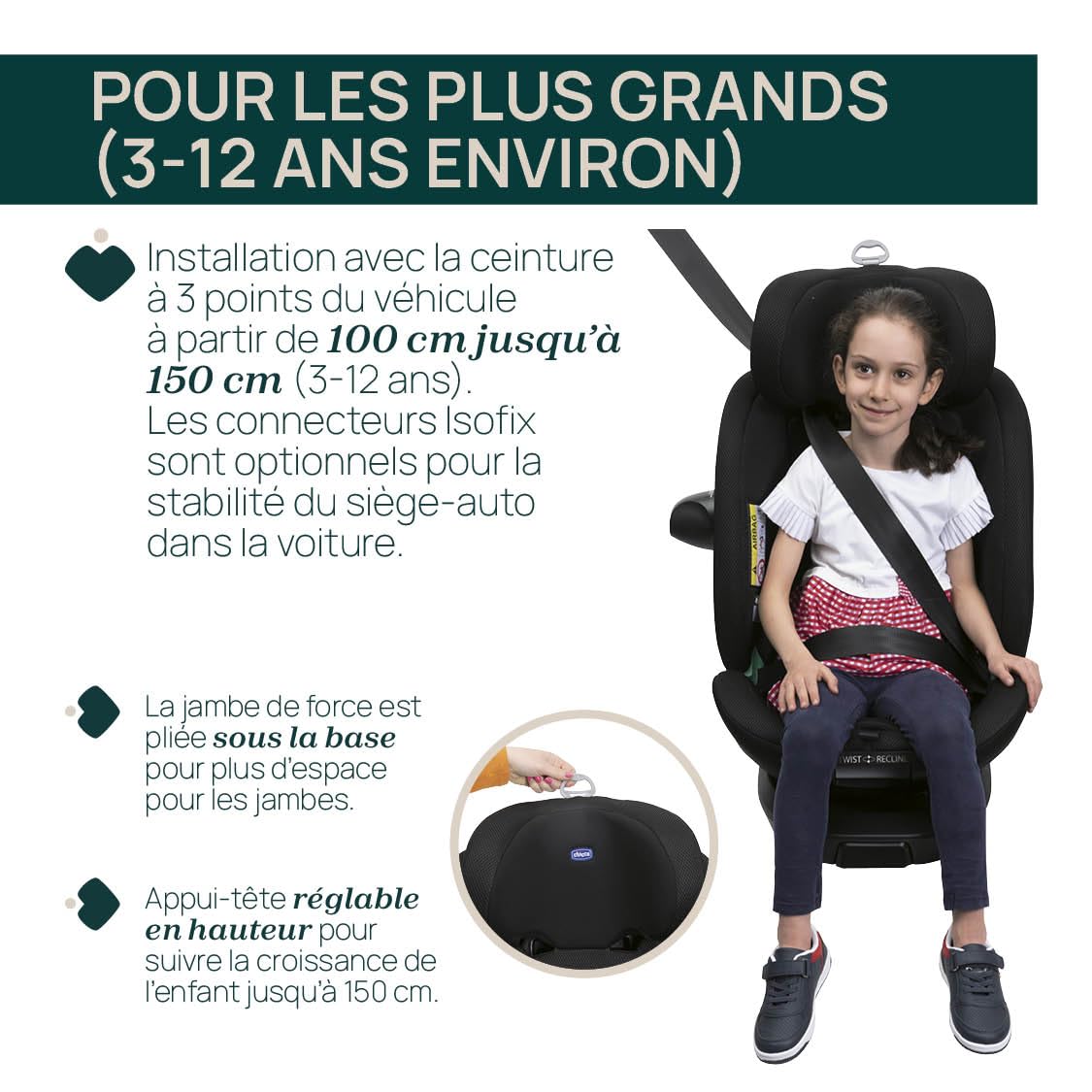 Chicco Everone I-Size Autositz mit Isofix-Basis, von 0 bis 36 kg, von 40 bis 150 cm, ECE R129/03, 360° drehbar und neigbar, Gruppe 0+/1/2/3, von 0 bis 12 Jahren
