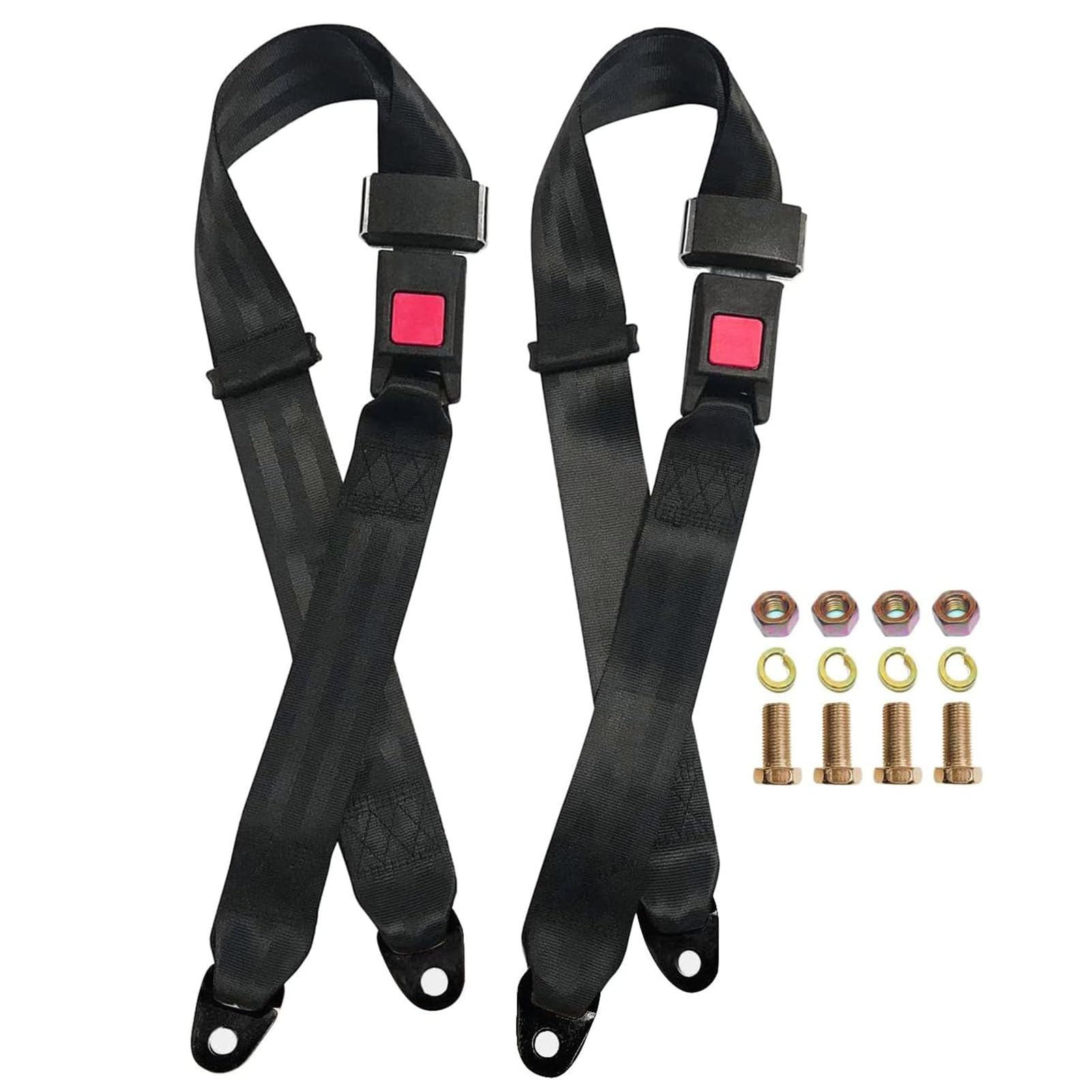 Zeetan Automotive Seat Belts, Pack Universal Golf Cart Seatbelt for UTV,  Golf Cart Seat Lap Strap Belts Kit Universal Golf Cart Belt Kit Seat Belt - Main Image