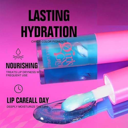 Miescher Jelly Cooling Hydrating Non-Sticky Lip Oil, Plumping Moisturizing Lip Gloss thumb #3