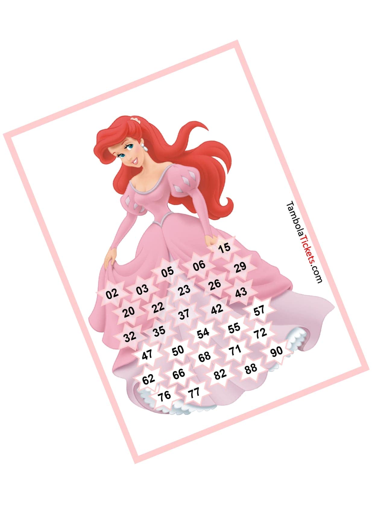 Princess Double Theme Bingo Housie tambola Tickets (Printed on Hard Sheet, Big Size Tickets, 16 Cards) Design Code :CA159-image-7