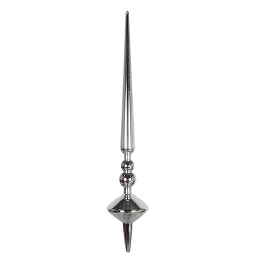 Vickerman 18" Shiny Cupola Finial Ornament, Shatterproof Plastic, Holiday Christmas Tree Decoration, 2 Pack, Silver