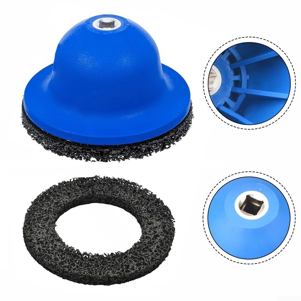Outils de nettoyage pour moyeu de roue de voiture, freins à disque, outil de meulage des roues automobiles, brosse à inclinaison C avec tampon abrasif pour perceuse sans fil