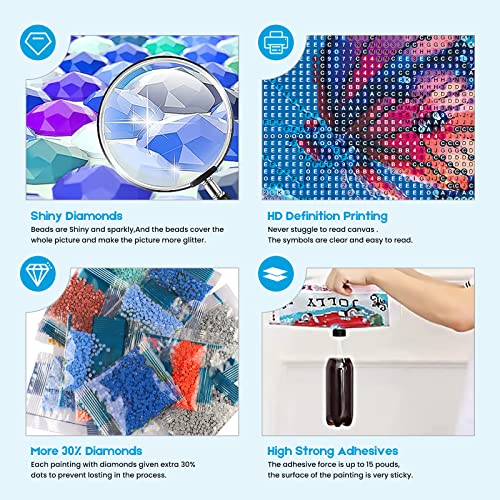 EOBROMD 5D Diamond Painting Kit Completo, Farfalle...