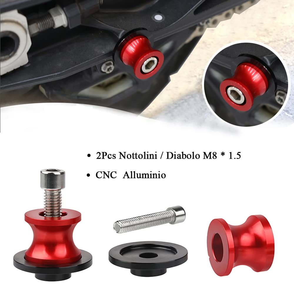 2pcs Moto Diabolos M8*1.5 CNC Aluminio Universal Para Kawasaki
