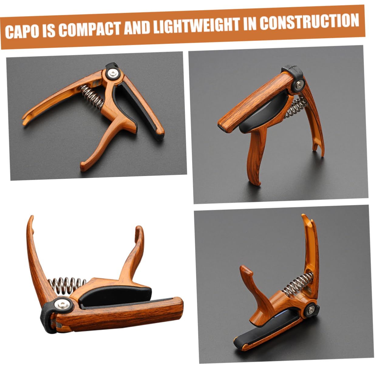 Yardwe 2 Piezas Cejilla De Guitarra Llave Guitarra Acustica Capo Accesorios Cejilla De Acordes Cejilla Para Guitarra Acustica Guitarra Cejilla Aleación De Zinc Marrón Claro