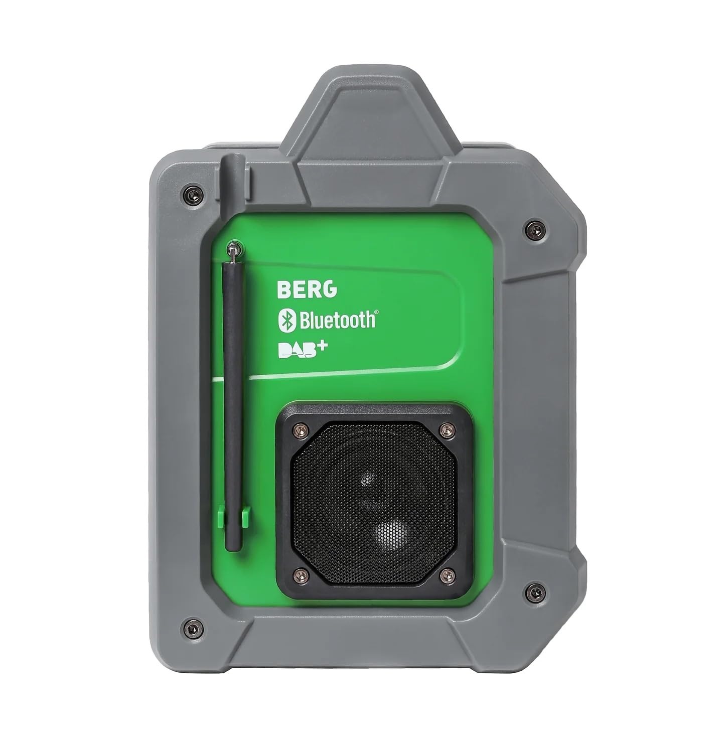 BERG ABR 30 Baustellenradio mit DAB+, Bluetooth 5.3 und Li-Ion Akku I Robuster Sound für Profis I IP54 staub- & spritzwassergeschützt I 2×15 W Lautsprecher, Farbdisplay, USB-Ladefunktion I 15 h Akkula