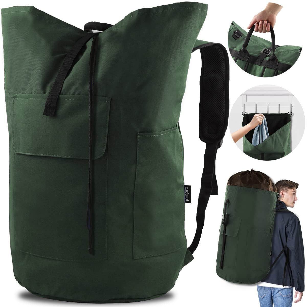 Army Green Laundry Bag Backpack