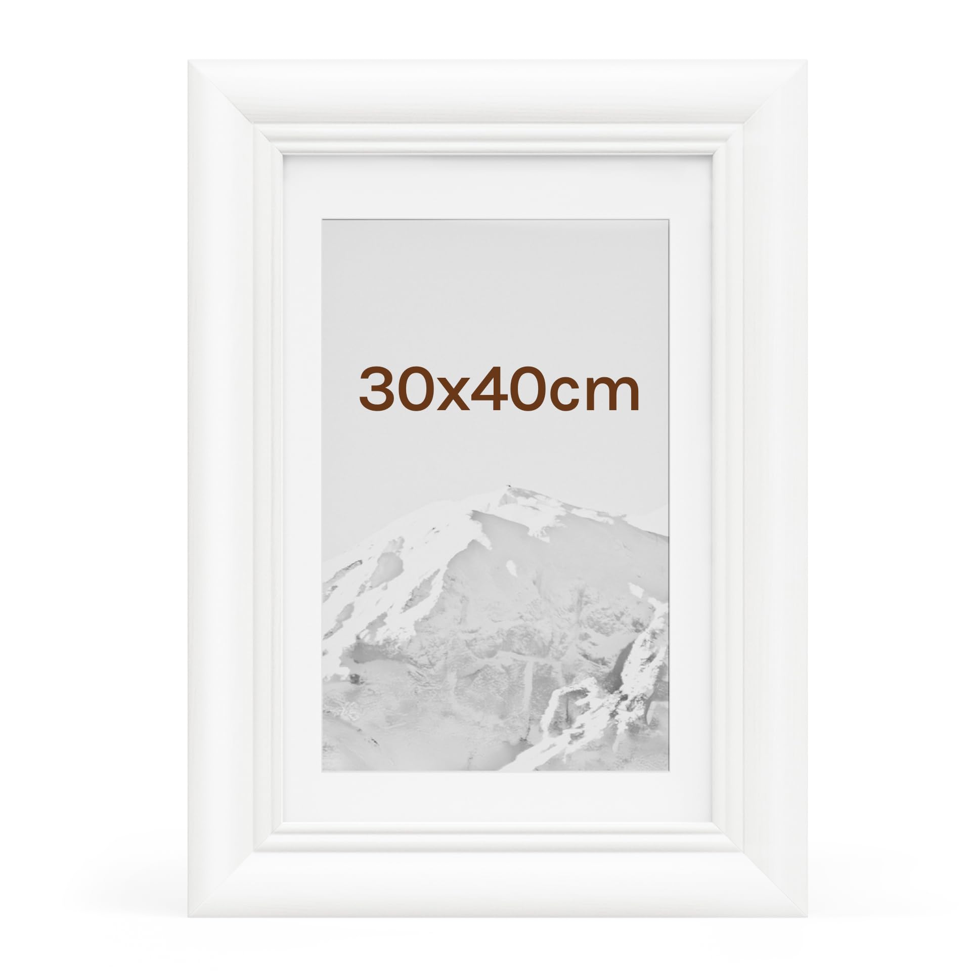 WOLTU Marcos de Fotos 30x40cm, Originales de Madera Marcos para Fotos Mesa Pared Marcos Moderno de Estilo Marcos Vintage para Gift, Regalo, Cumpleaños, Fiestas Blanco