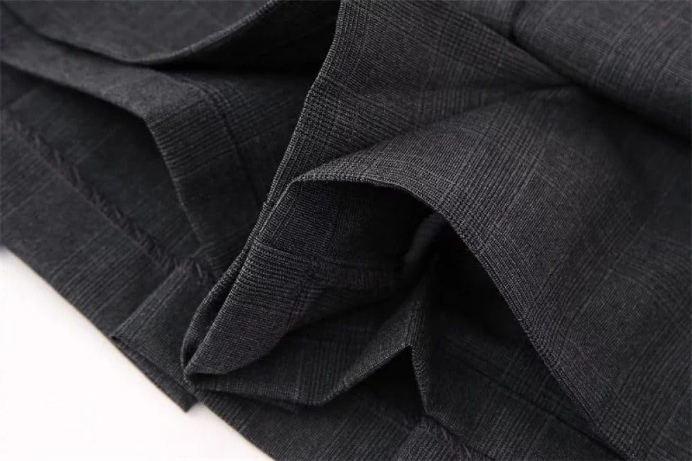 SWEPER Falda Corta De Mujer - Minifalda Plisada De Otoño para Mujer, Cinturón De Estilo Británico Decorado, Falda Acampanada De Cintura Alta con Cremallera A La Moda, Culottes Cortos