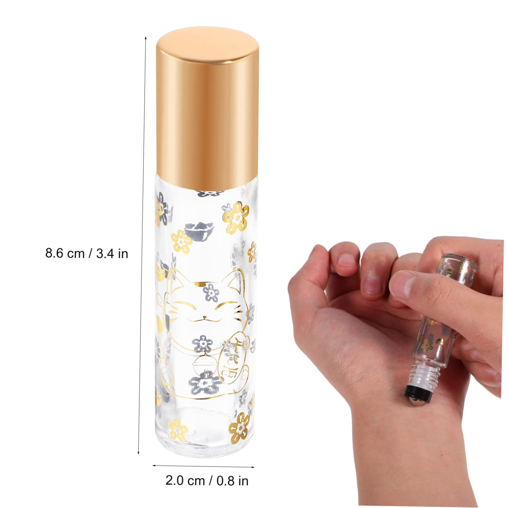 Baluue 48stücke -flaschen Mit Cartoon Glückskatze Muster Nachfüllbare Multifunktionale Flaschen Für Ätherische Öle Und Pro Flasche