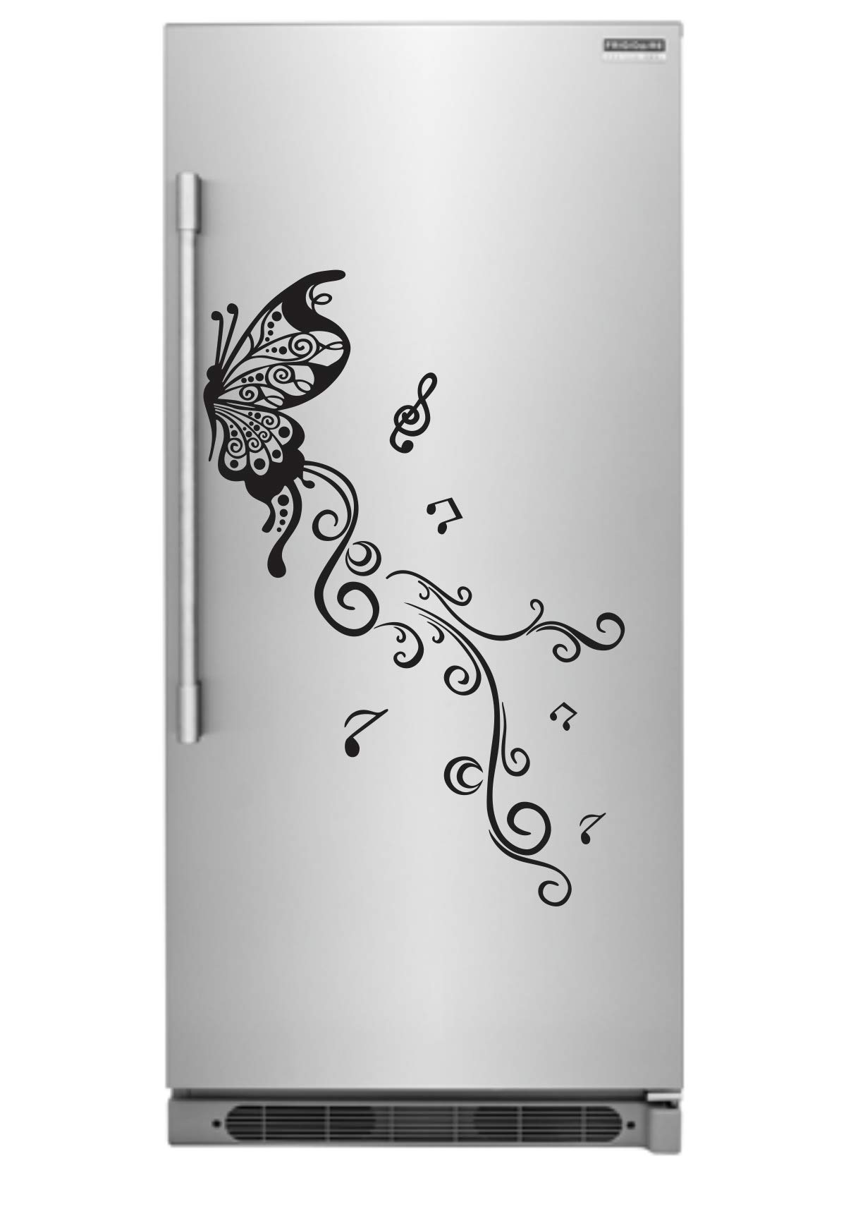 Decor Villa Butterfly Fridge Sticker & Wall Sticker (PVC Vinyl,Size- 33 cm x 76 cm)
