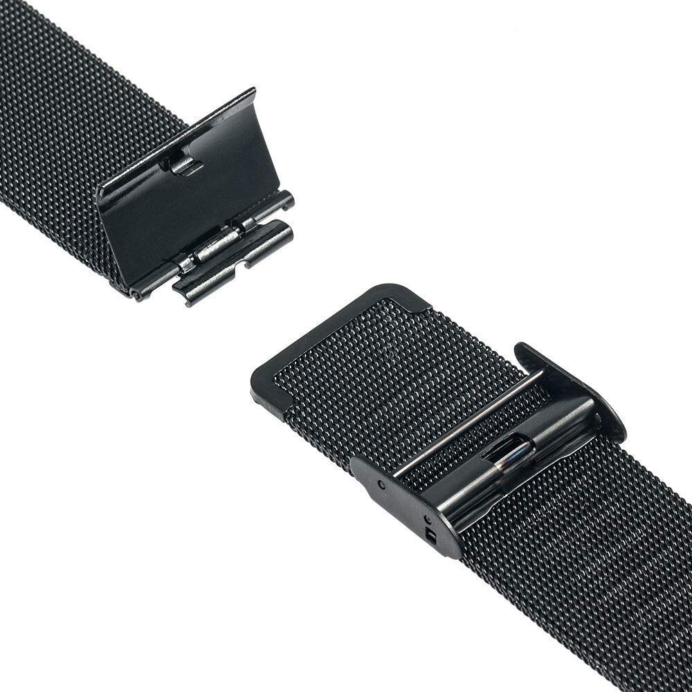 Sangle de Montre Universal Watch Band 16 mm 18 mm 20 mm 22 mm 24 mm Mesh Band en Acier Inoxydable Bracelet Bracelet Black Rose Gold Silver