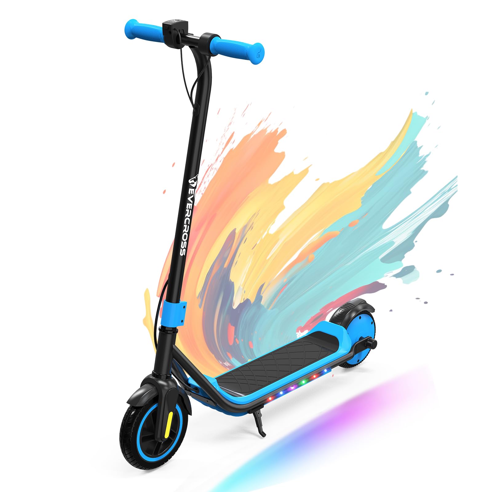 EVERCROSS E6 Electric Scooter for Kids, 7" Lightweight E-Scooter for Ages 6-12, Electric Scooter with A Range of Up to 20 km and 7-Color Lights, 3 Speed Modes (8, 12, 16 km/h)