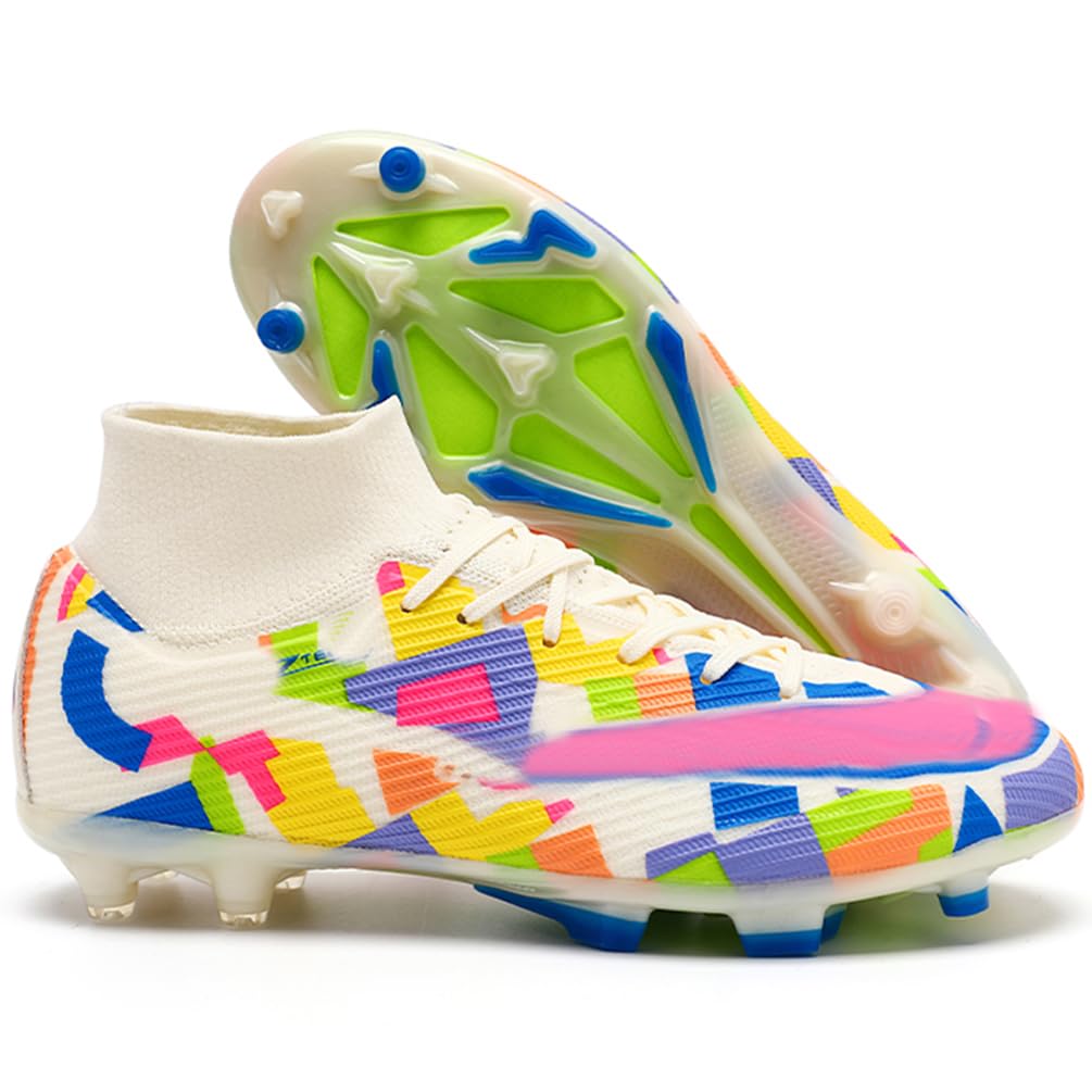 Crampon Foot Homme Chaussures de Football Professionnel Antidérapant Athlétisme Entrainement Football de Crampon Sport (KBA-K29, 45EU)