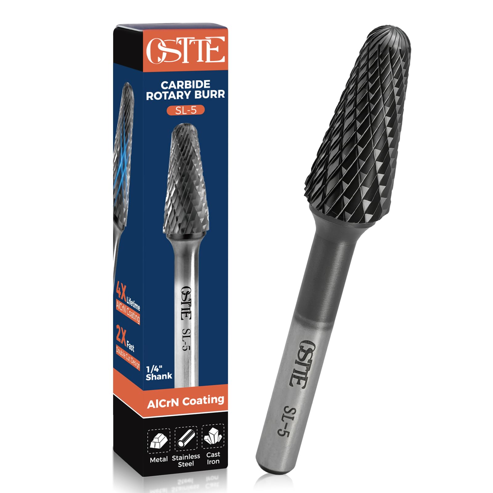 1Pcs AlCrN Carbide Burr (Pro), Double Cut for Hard Metal Working, SB-5 — Amazon image 13