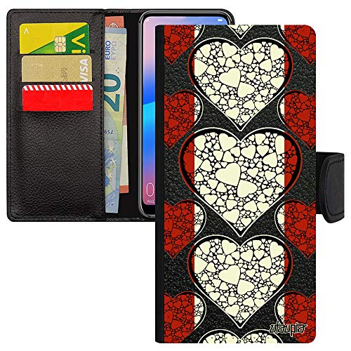 Coque Redmi Note 9 Pro portefeuille originale motif cœur Autriche
