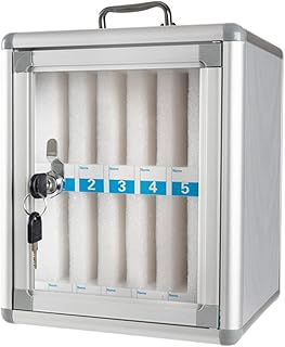 携帯電話管理ボックス 壁掛け携帯電話収納ボックス マルチグリッド携帯電話ロックボックス 学生携帯一時保管庫 合宿、工場向け (Color : Silver, Size : 12 bits)