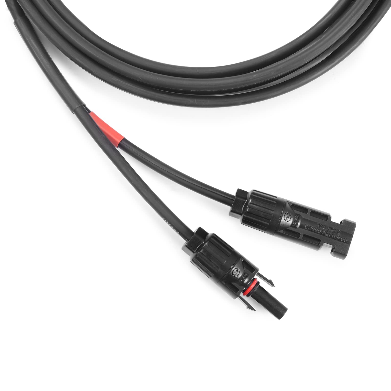 Solarkabel 4mm², Verlängerungskabel, Solarkabel Verlängerung 15M (50ft) mit Stecker, Photovoltaic (PV) Kabel, Solarpanel Verbindungskabel (12AWG)
