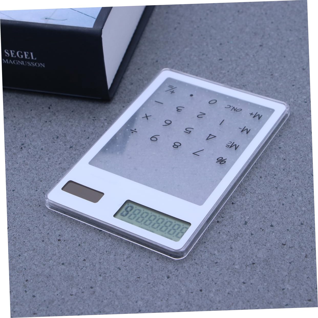 DIYEAH 3pièces Calculatrice Solaire à Écran Tactile Transparent Design Compact Pour École Bureau Et Maison Idéale Et Pratique Pour Usage Quotidien