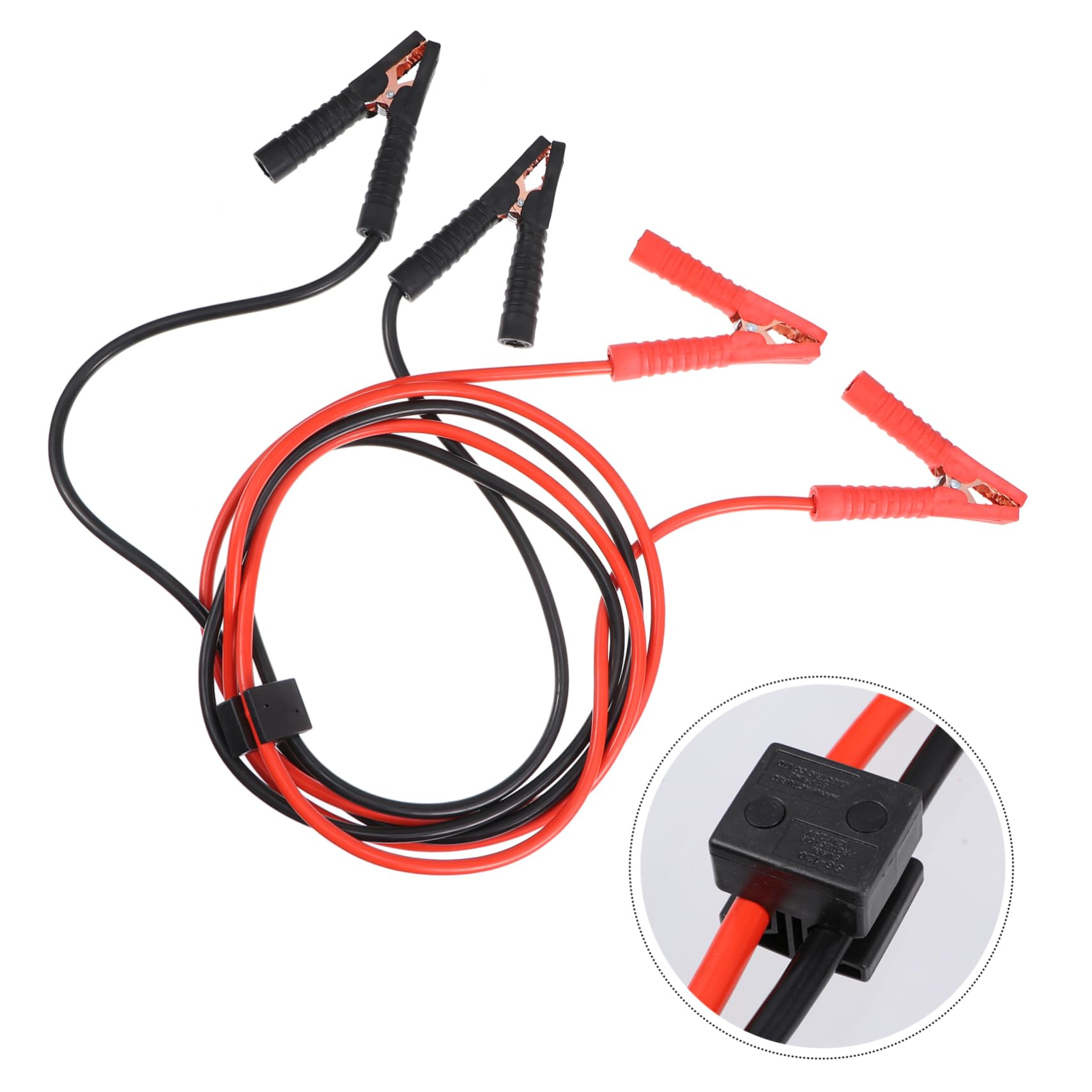 Gatuida Cable de Emergencia para Coche 2000 Pinzas Batería, Cable Arranque Bateria de Cobre-aluminio, Negro, para Camiones y Generadores
