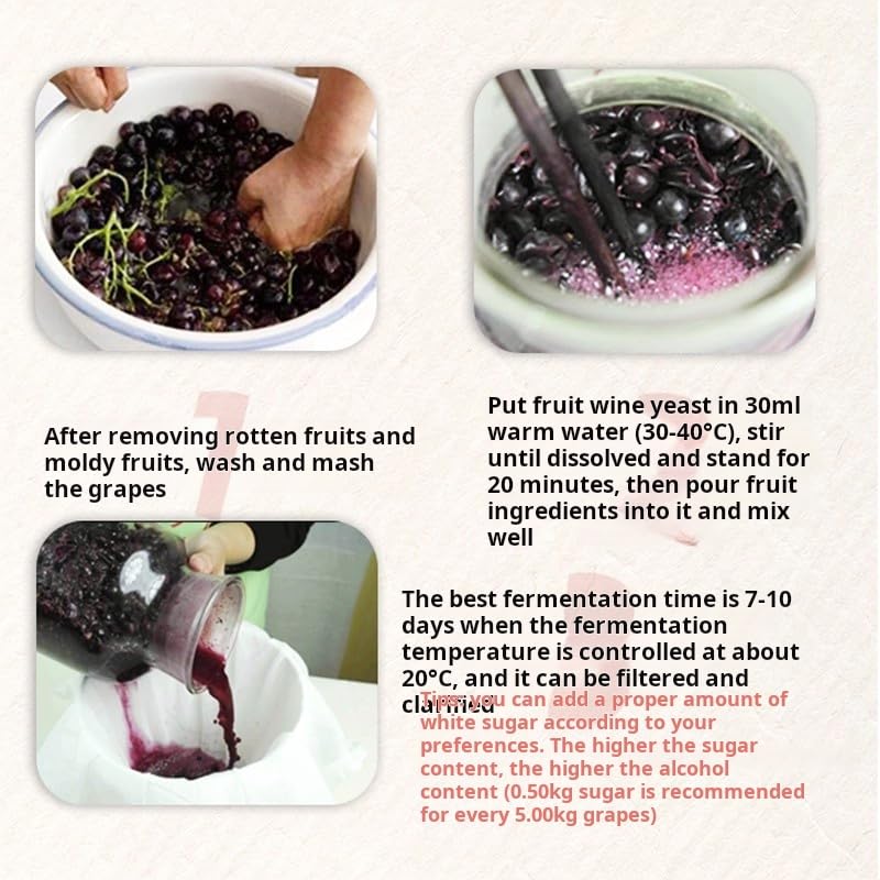 Miniatura 2 de Levadura específica para vino de fruta de ángel, levadura en polvo de vino de sandía elaborada en casa, levadura específica para vino de frutas,