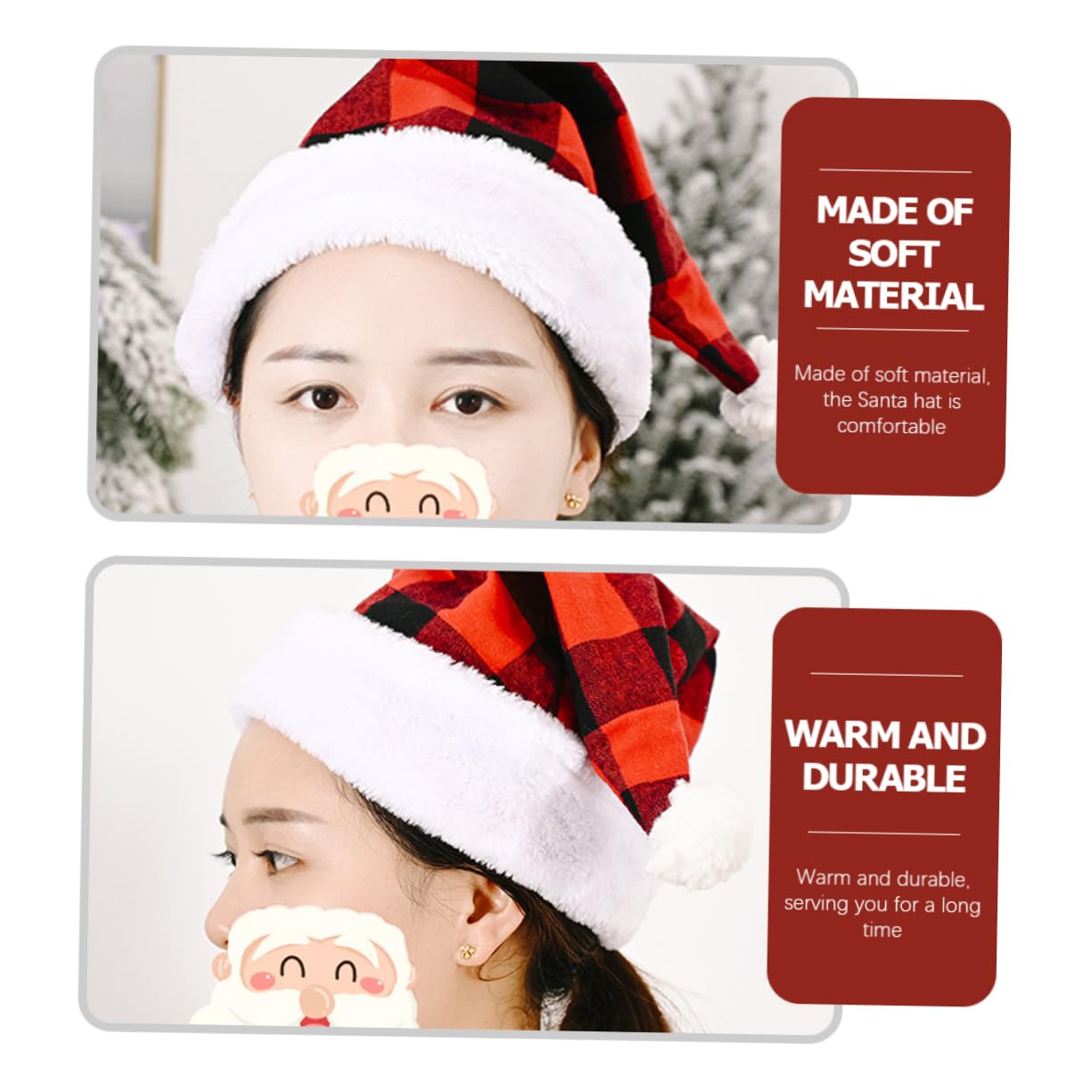 TOPBATHY 9 Stk Weihnachtsmütze Weihnachten Roter Hut Weihnachtsparty Liefert Weihnachtsfeier Liefert Damen Hüte Weihnachtskostüm Hut Gefälligkeiten Für Weihnachtsfeiern Polyester Baumwolle