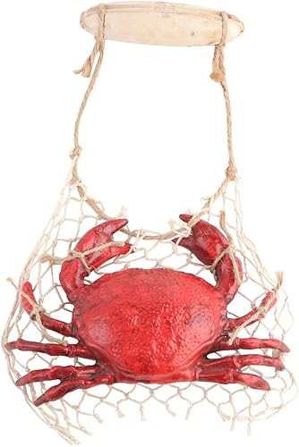 Amosfun Decoraciones de pared para sala de estar, simulación, colgante de cangrejo, modelo, escultura creativa, decoración para colgar en la pared,