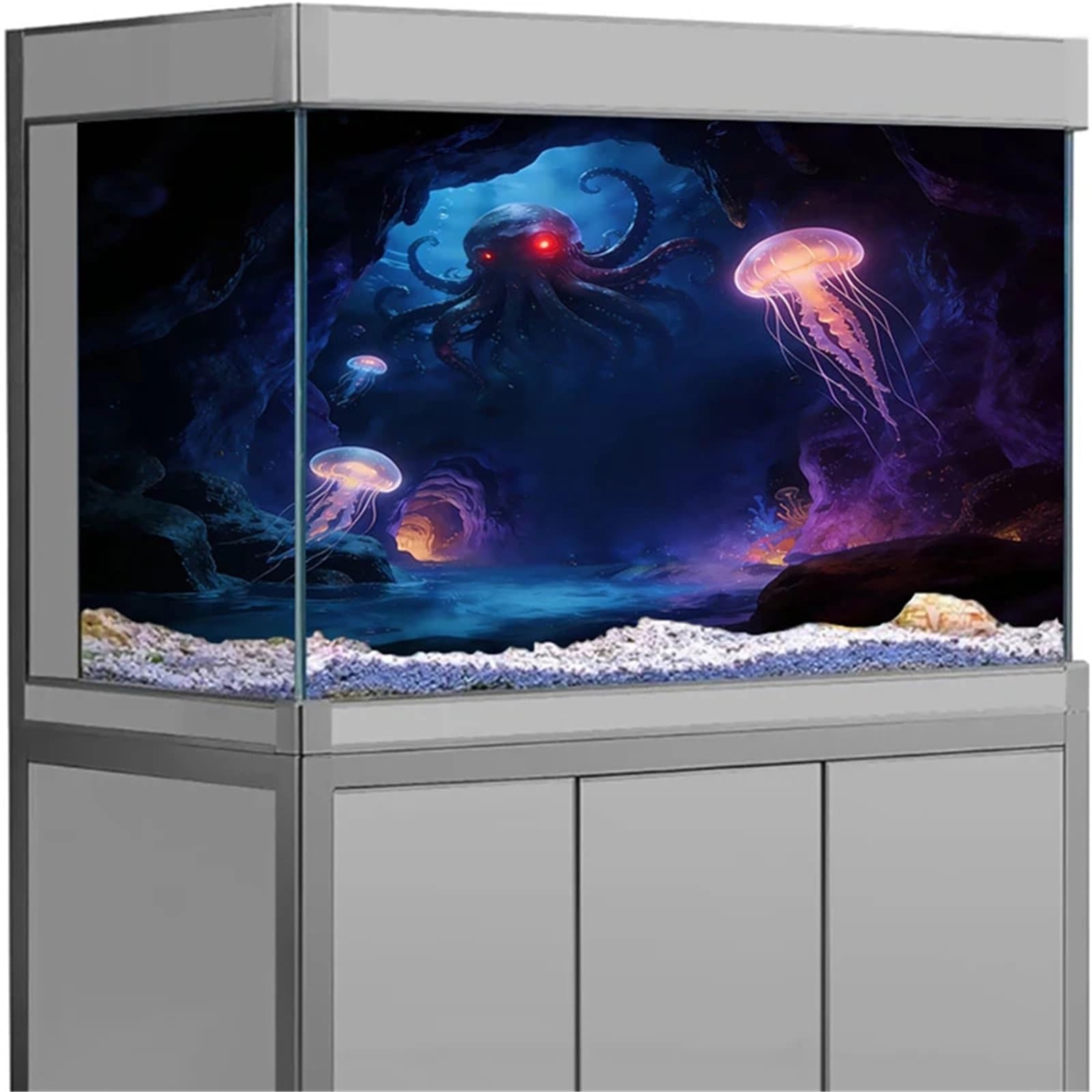 Etiqueta engomada del Fondo Acuario Efecto 3D