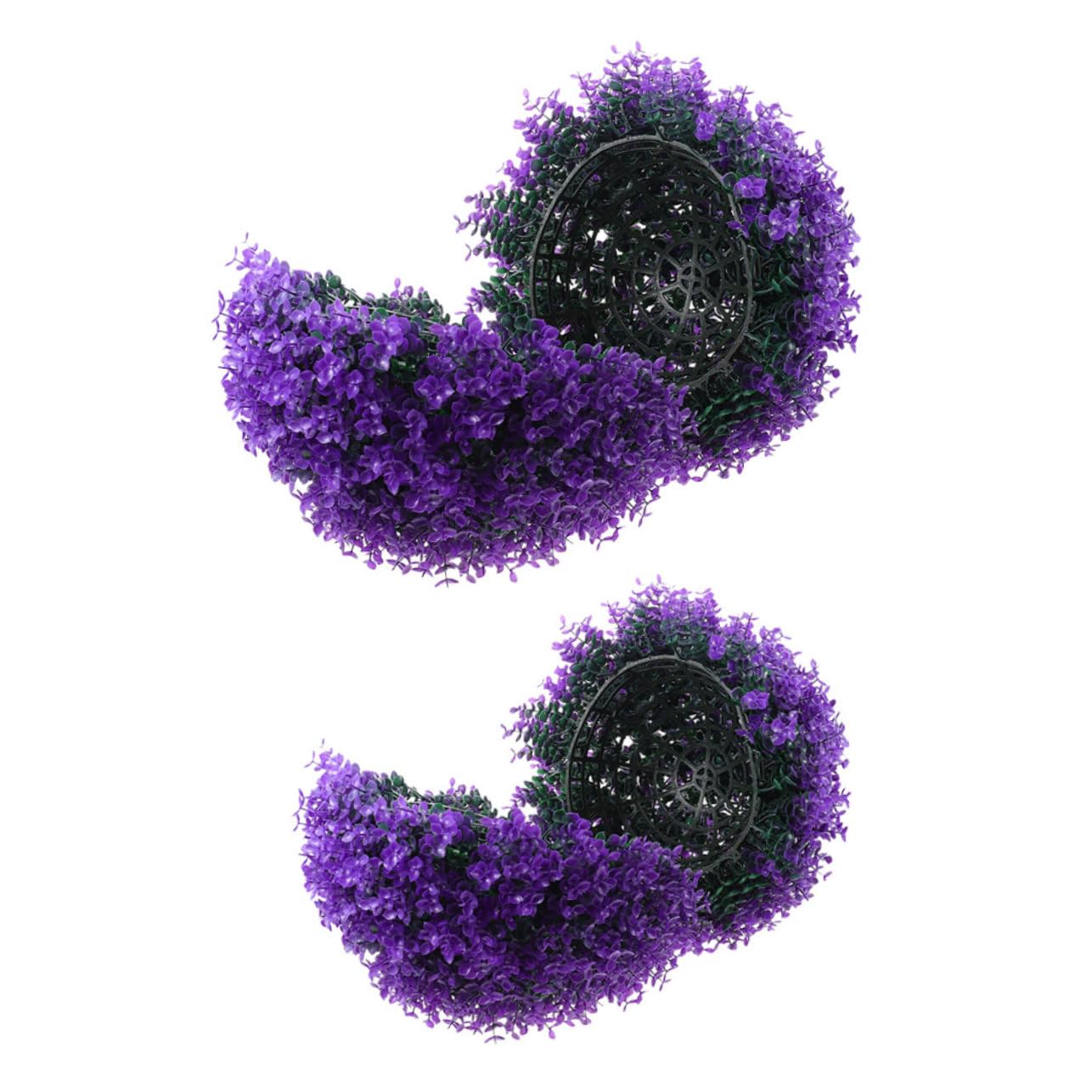 OUNONA 2Pcs Decorative Grass Balls Vivid Eucalyptus Topiary Plant for Home Garden Decor Lightweight No Maintenance Needed for Parties Weddings and Seasonal Decorations