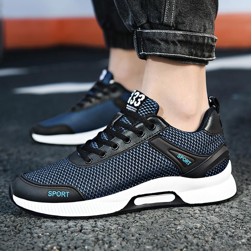 BMINFEE Men's Invisible Height Increasing Elevator Shoes 2.5 Inches Taller Lace-up Breathable mesh Lightweight Hip Hop Fashion Sneakers3