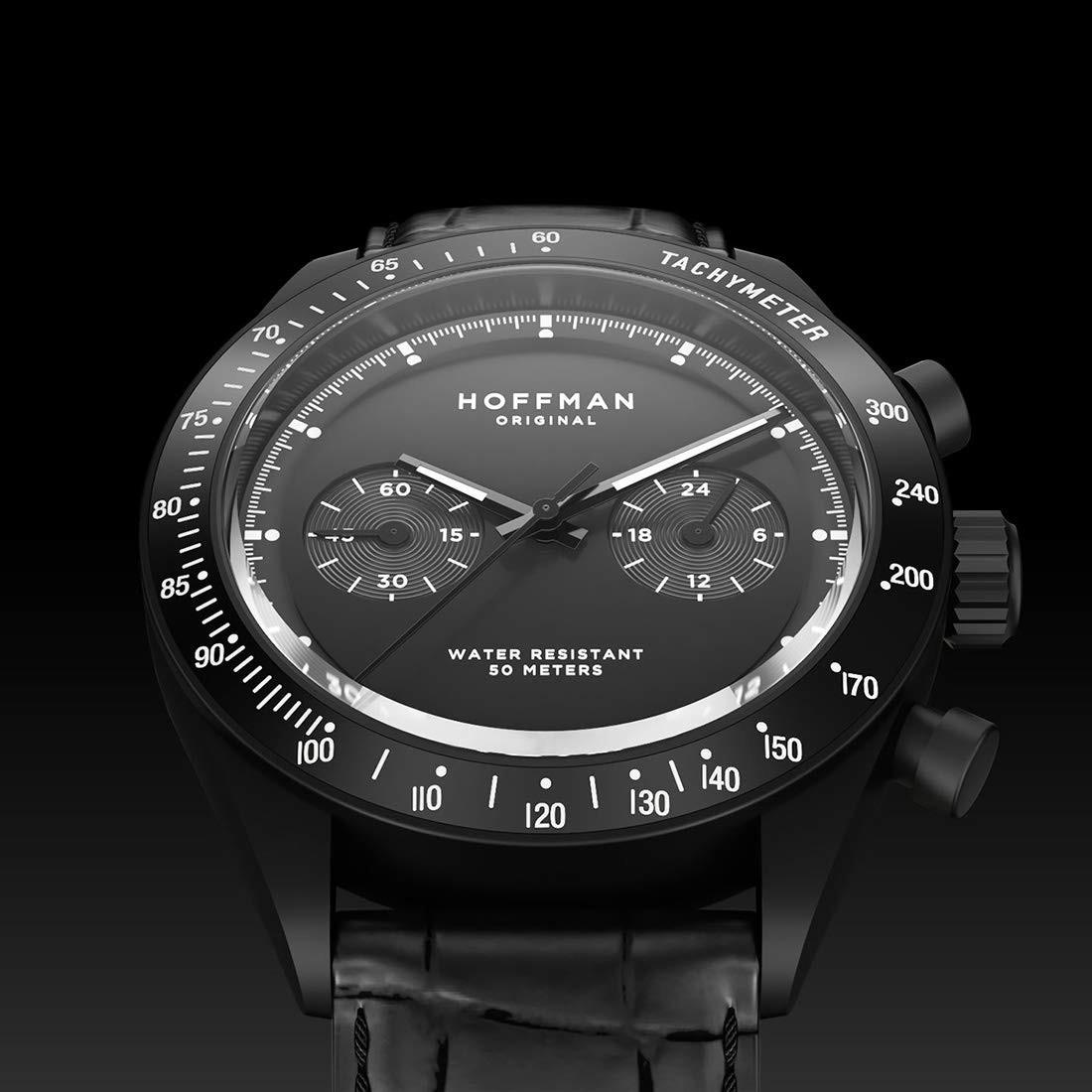 Hoffman Watches Racing 40 Chronograph Hybrid Quartz Mechanical Steel