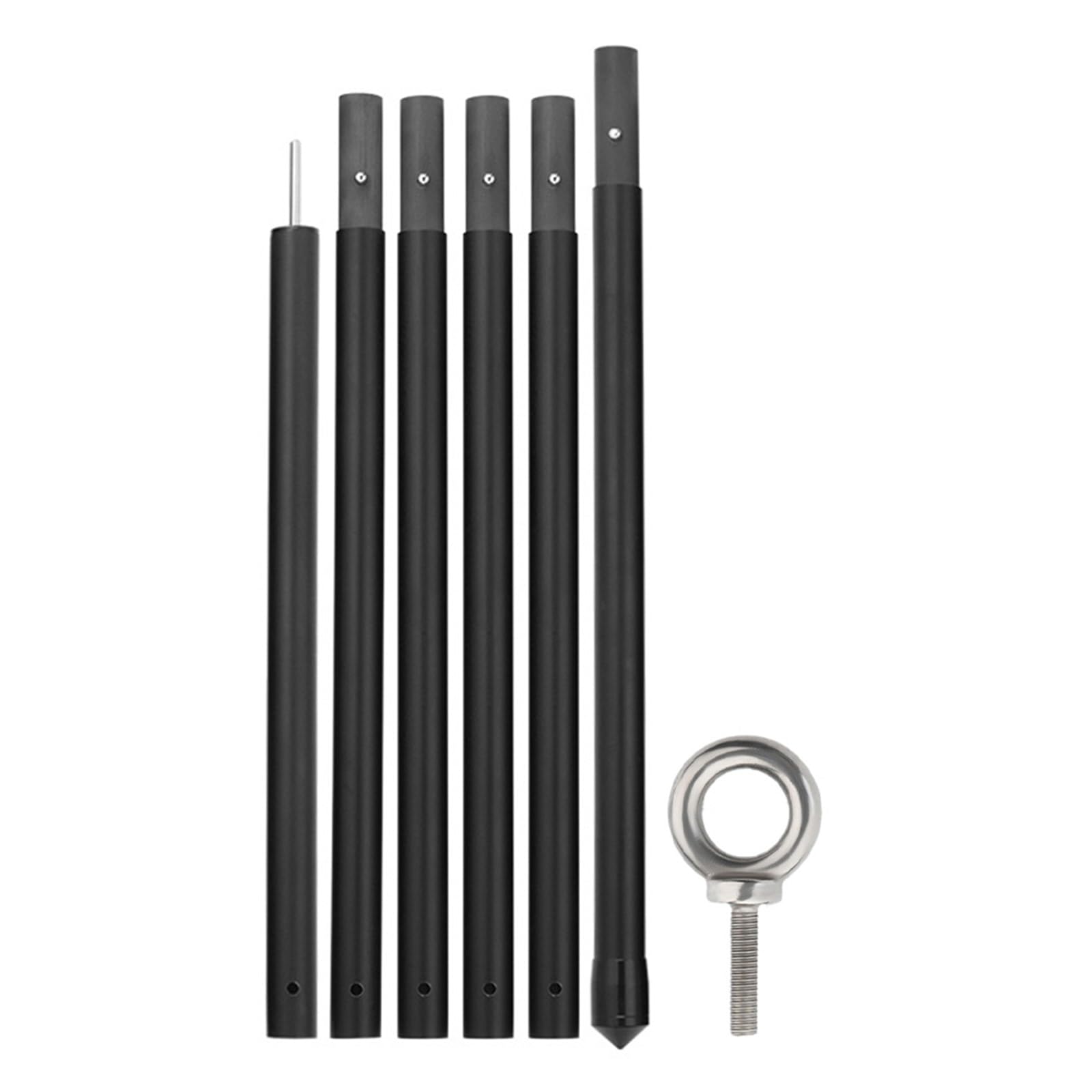 Piquets de Tente Poteaux de bâche en Fibre Carbone, auvent, abri, Tente, Tige réglable, légère, Portable, Pliable, for Camping Plein air(2.50 Meters)