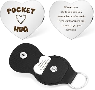 Gifts for Boss Daughter Son Lover Women Men Pocket Hug Token Gifts Long Distance Relationship Inspirational Gift Keychain