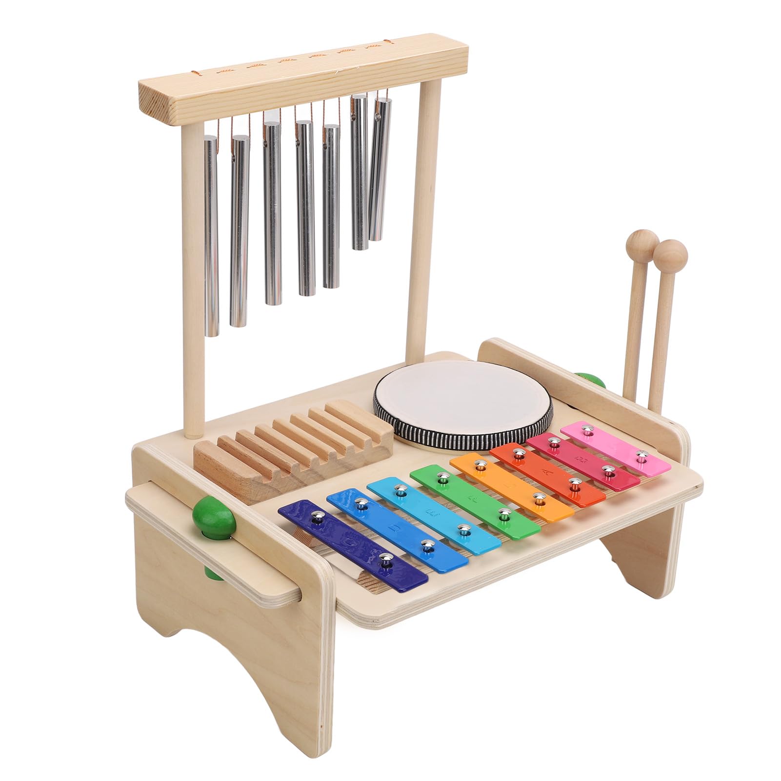Cryfokt Juego de Xilófono de Madera para Niños, Instrumento Musical