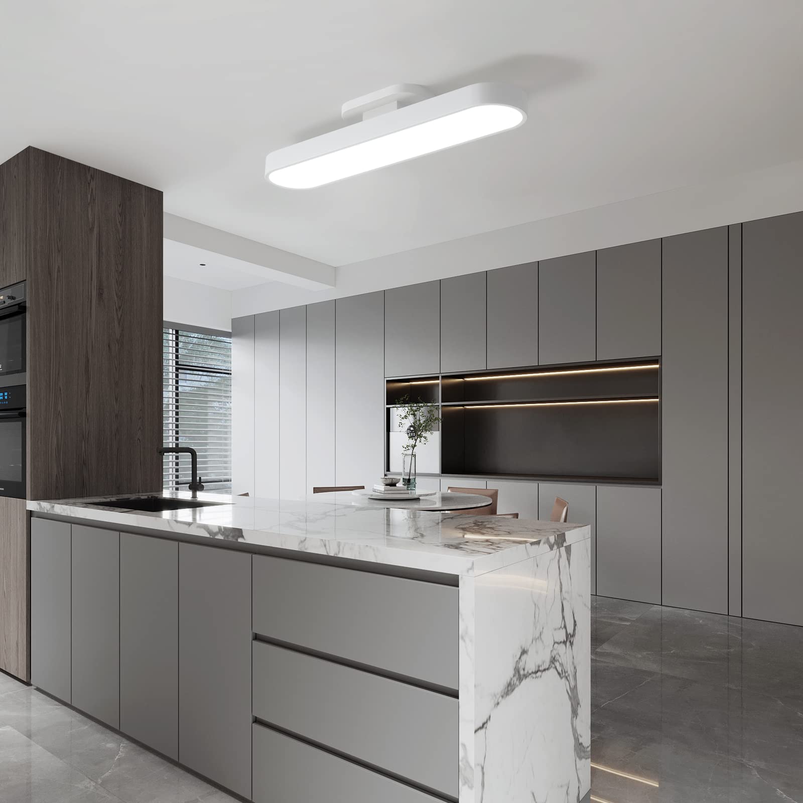 Oninio Lampadario da Soggiorno 70cm Dimmerabile Lampada da Soffitto con Telecomando Plafoniera led Soffitto in Acrilico Plafoniera Soffitto per Soggiorno Cucina Sala da pranzo Camera da letto