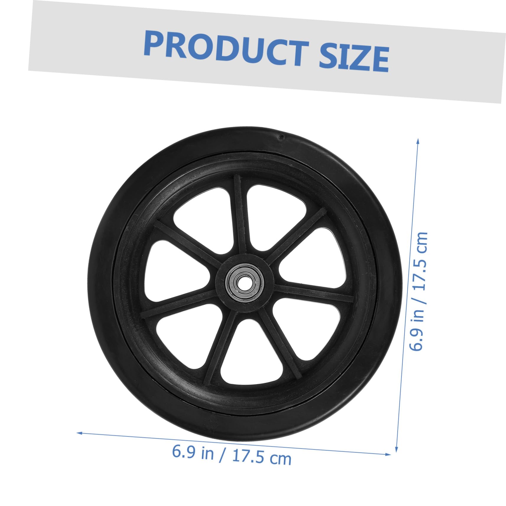 minkissy Universal Wheelchair Front Wheel Replacement Small Sturdy Wheel Non-Slip Wear-Resistant