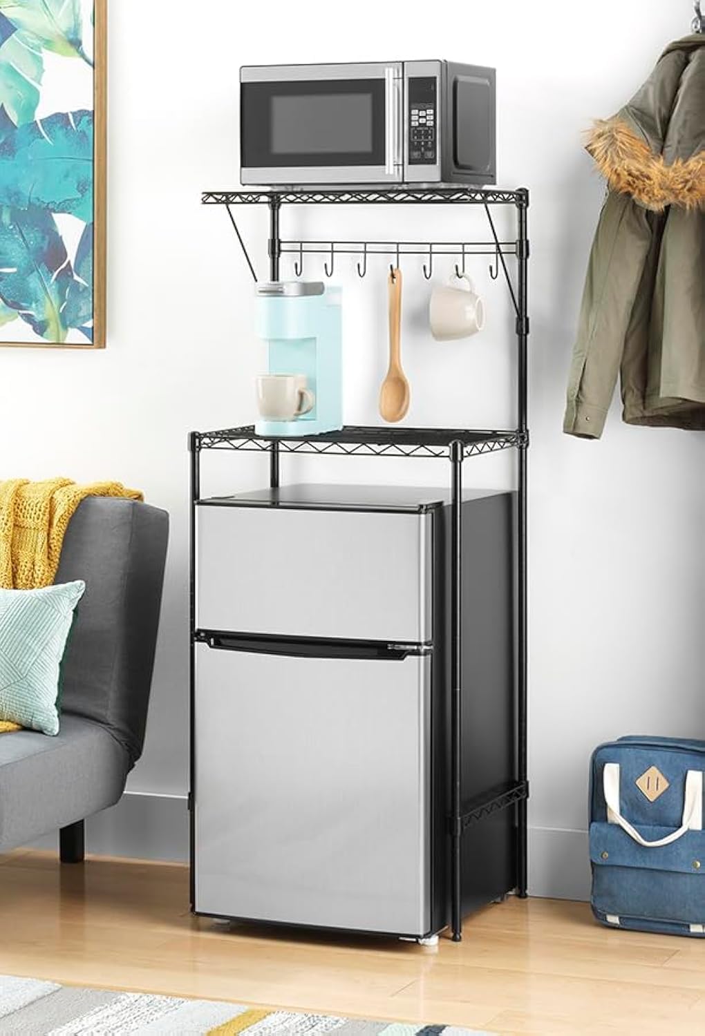 Whitmor Supreme Over The Fridge Shelf 2-Tier Metal Mini