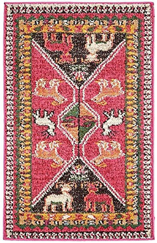 Tapete rectangular Unique Loom 2' x 3'1" rosa/beige miniatura 2