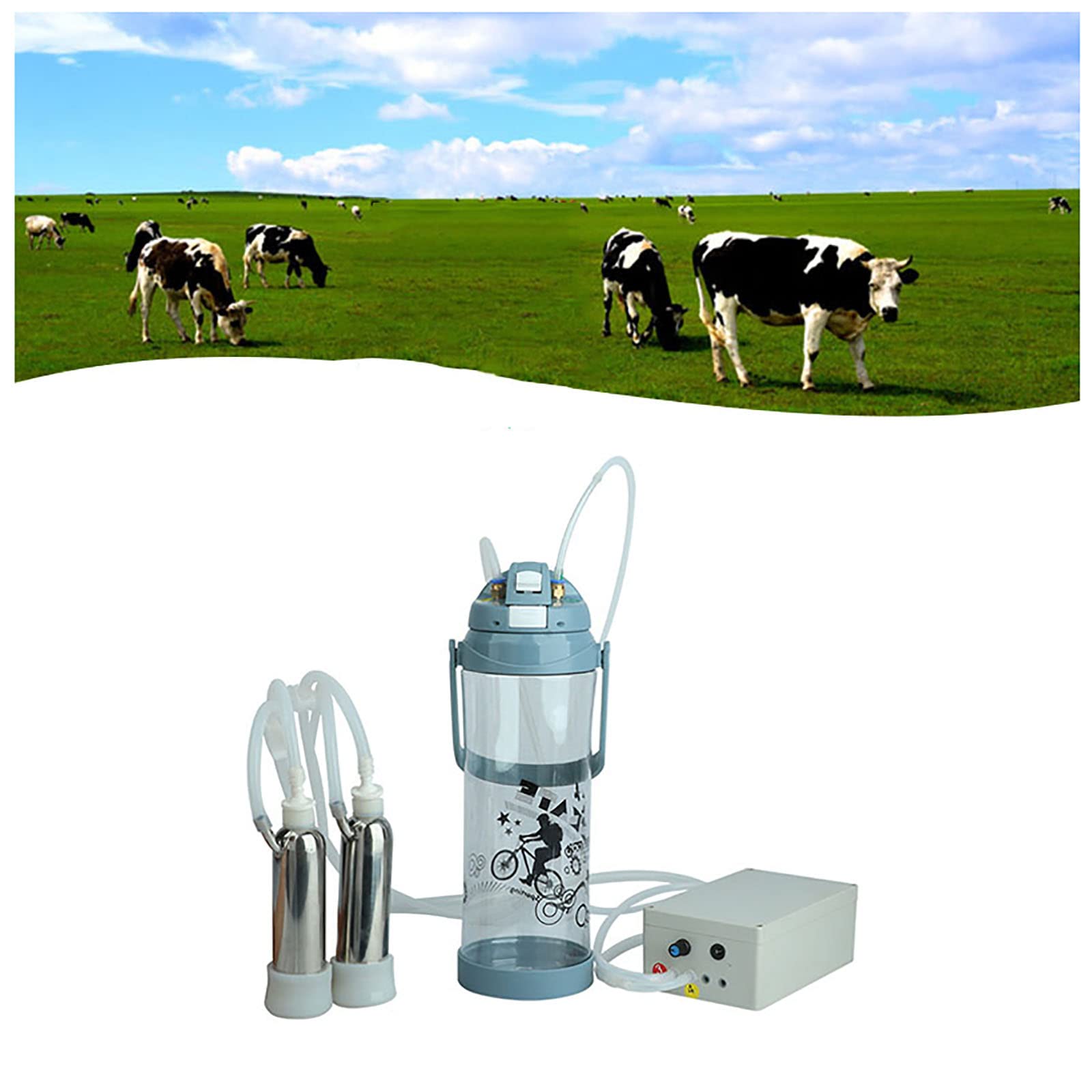 Machine à traire les vaches électrique à pulsations rechargeable de petite taille