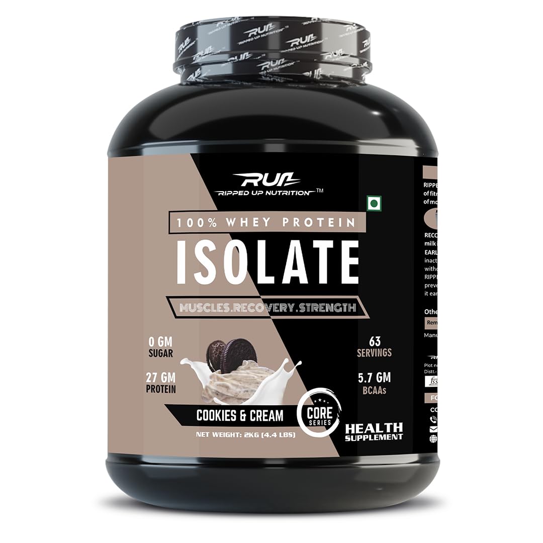 Ripped Up Nutrition Whey Protein Pure Isolate Muscle Building Formula