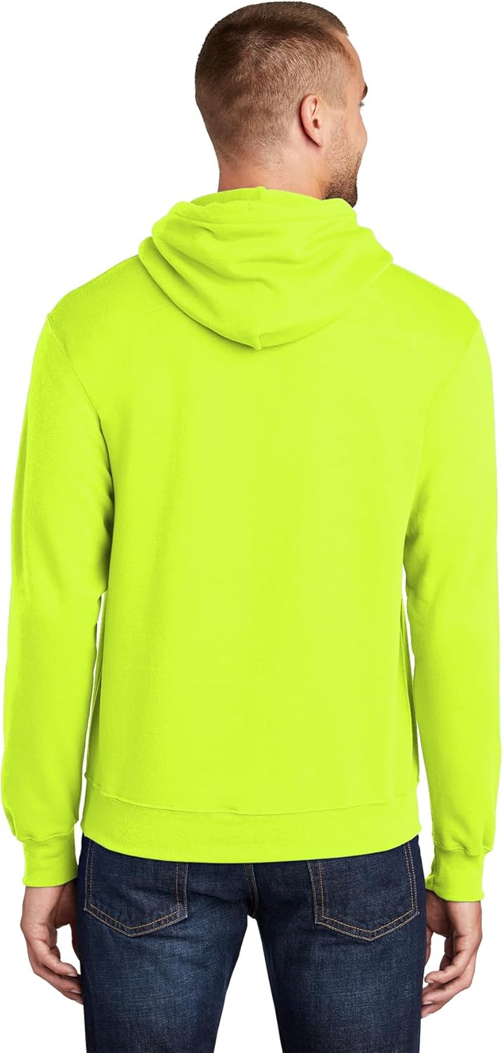 Port & Co TALL Core Fleece Pullover Hooded Sweatshirt-PC78HT-4XLT-Safety Green