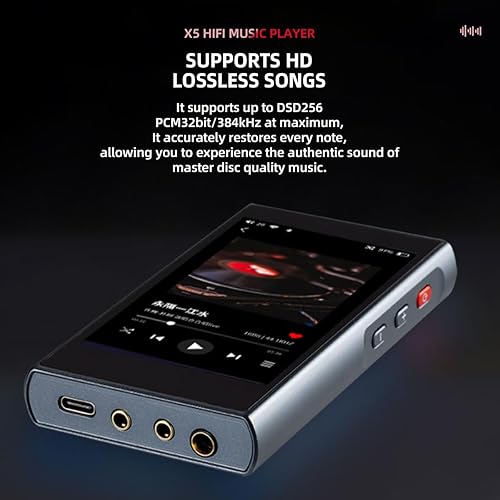 Miniatura 3 de xDuoo X5 MP3 Reproductor de música portátil con Bluetooth 4.2, ranura para tarjeta Micro SD integrada de 1 TB, pantalla táctil de 3.5 pulgadas con