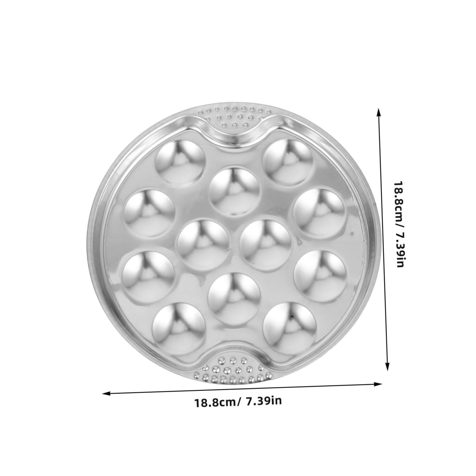 MOLUCKFU 2 Sets Stainless Steel Escargot Plates Conch Dishes with Forks for Condiments Seafood Serving Easy to Clean Compact Design for Dipping Sauces and Spices